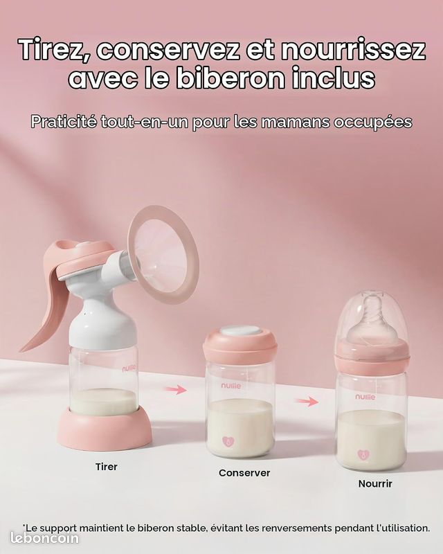 Tire-Lait Manuel Aspiration Réglable avec biberon indiquant la température*NEUF (image 5)