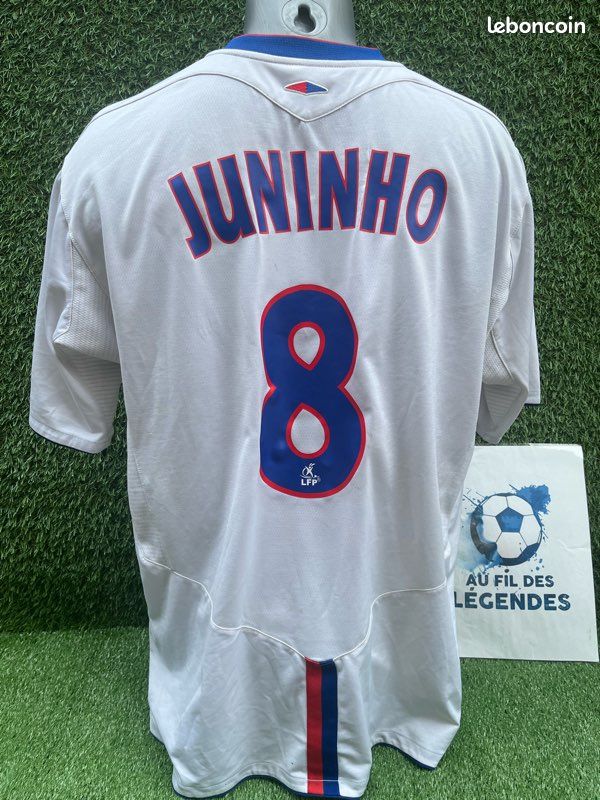 Maillot De Foot Signé Juninho - Porté En Match Pour Al Gharafa / Lyon - Pièce Collector