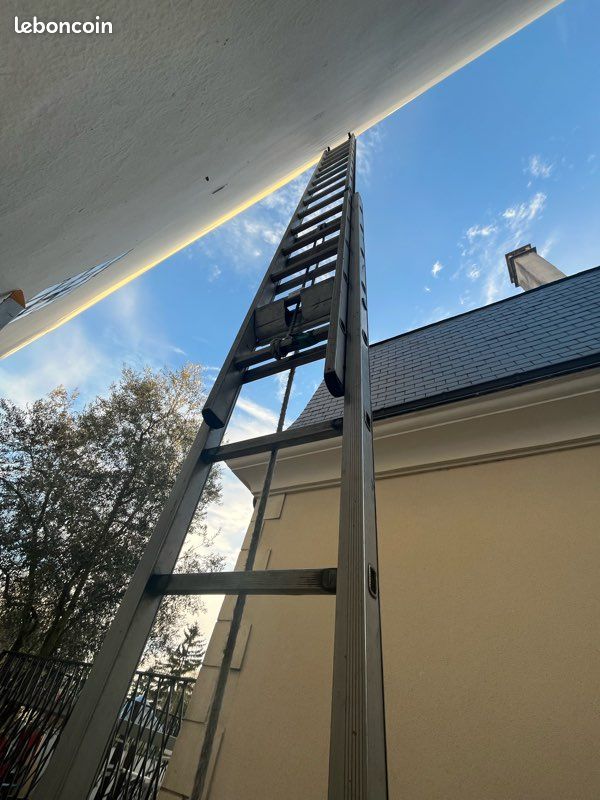 Échelle pro coulissante tubesca 7 mètre 2 plans brins 2 x 14 marches (image 2)