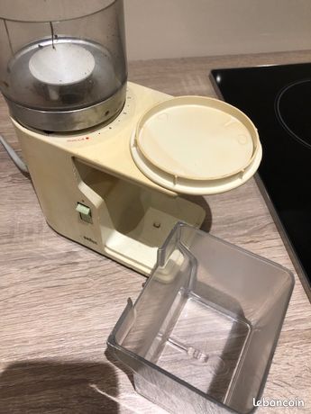 Moulin à café rouge Braun KSM1 R avec emballage d'origine. Reinhold Weiss. Allemagne de l'Ouest 1966 - France