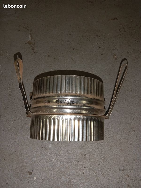 Raccord inox pour gaine ou tuyau de poêle (image 2)