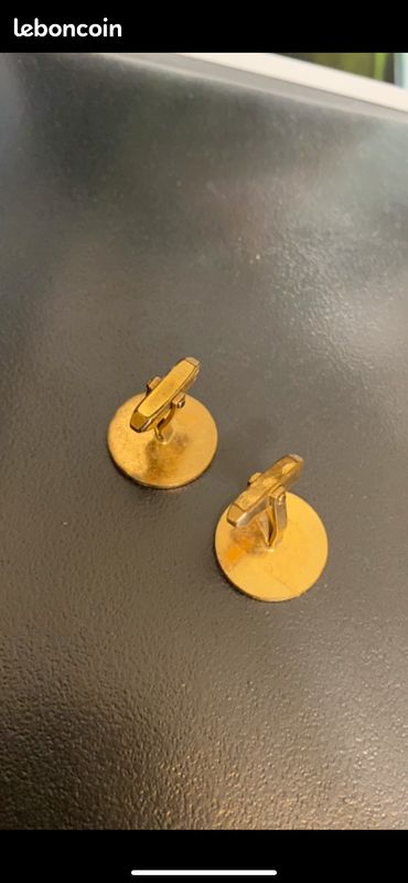 Boutons De Manchettes Vintage - Jolie Paire D'occasion, Détails Et Métal à Préciser