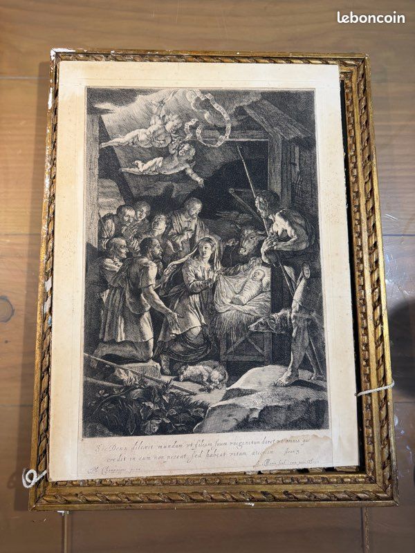 Estampe l’adoration des bergers (image 1)