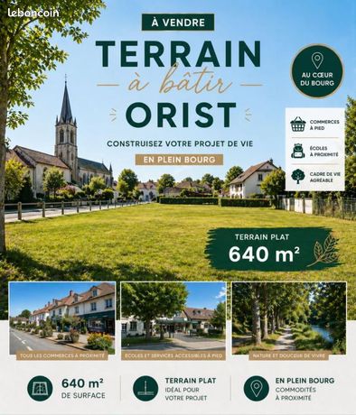 Terrain 641 m² Orist
