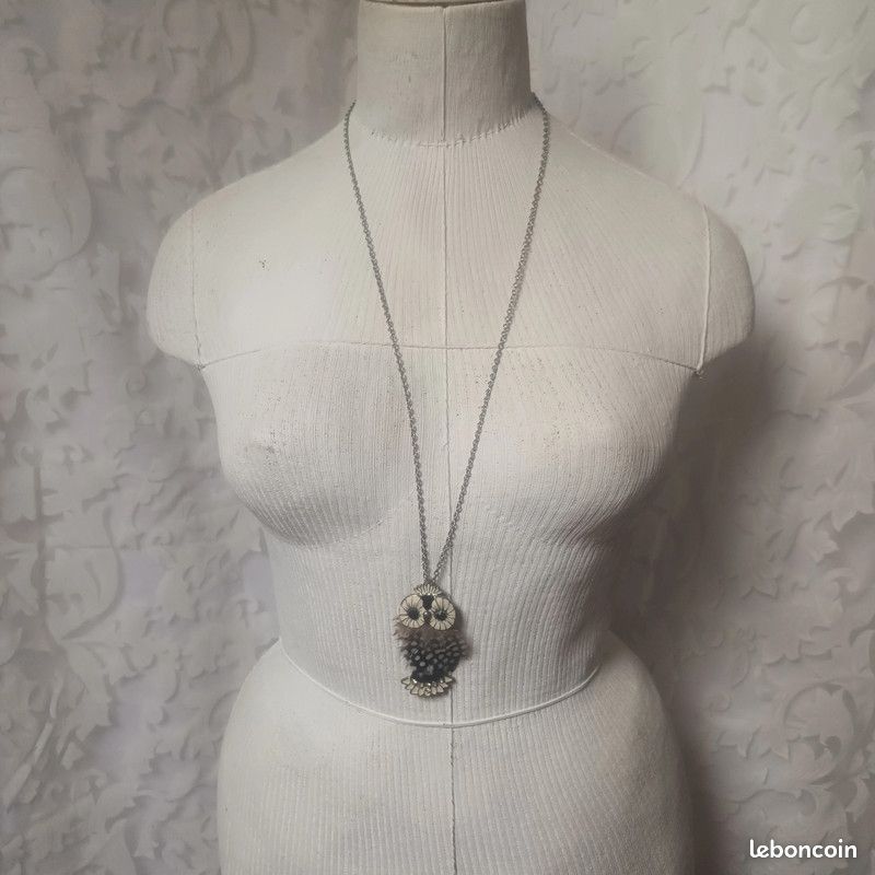 Pendentif chouette avec sa chaîne argentée, neuf, 2 achats - 20% (image 5)
