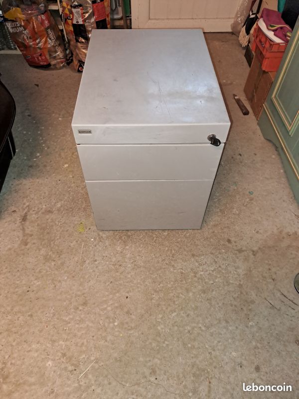 Meuble bureau gris (image 1)