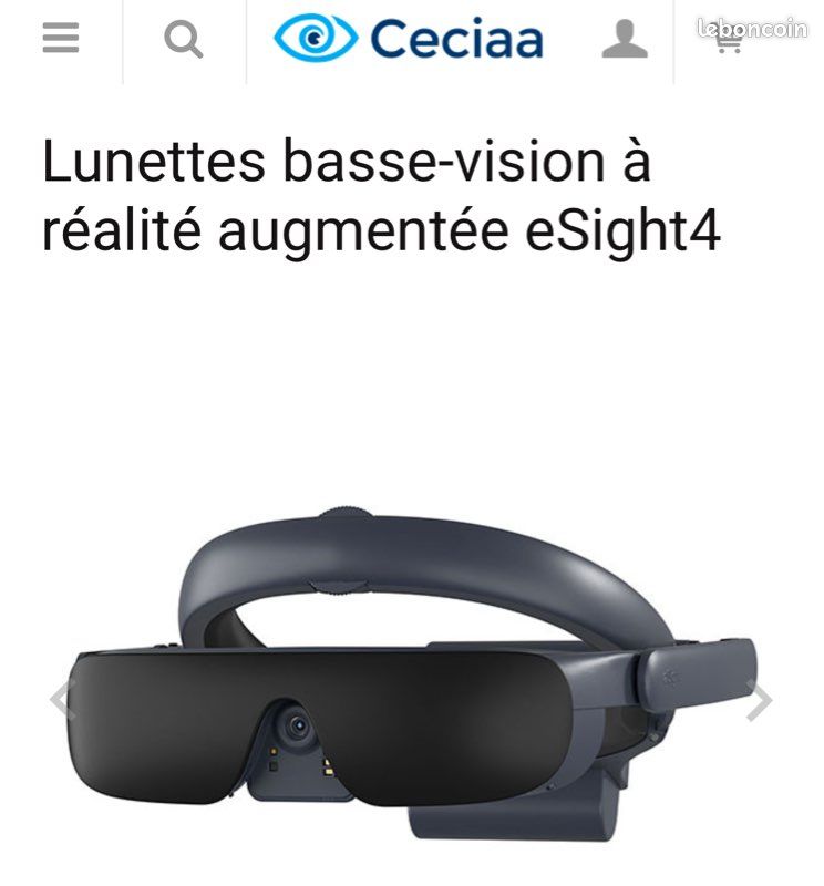Lunettes basse-vision à réalité augmentée eSight4 Photo, audio - Main Image