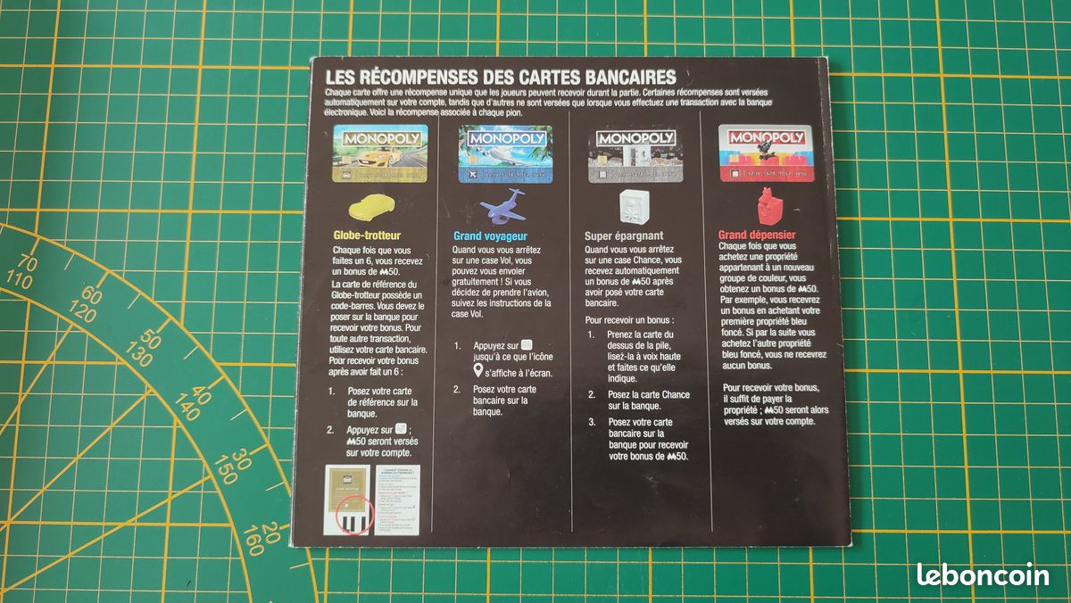 Notice règles du jeu pièce détachée jeu de société Monopoly Super électronique #D75 (image 2)