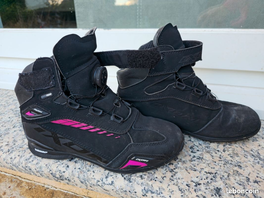 Baskets moto Ixon Lady Noir Fushia (image 3)