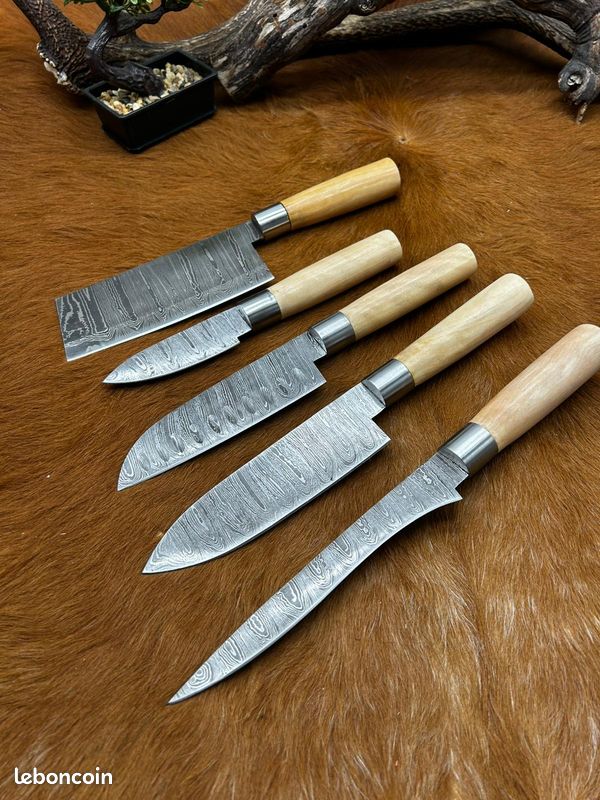Couteaux de boucher professionnels manche bois