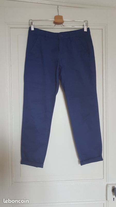 Pantalon bleu marine (image 1)