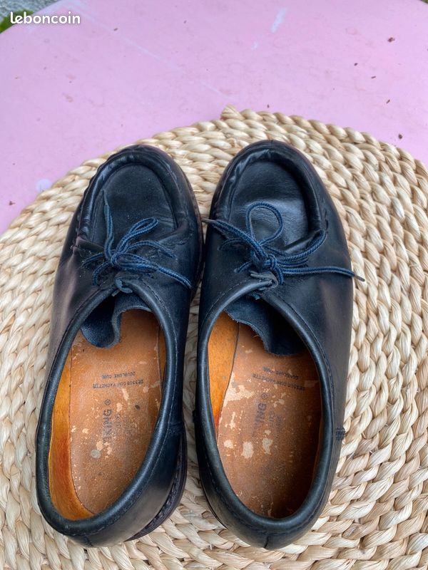 Chaussures noires tout cuir T37 (image 2)