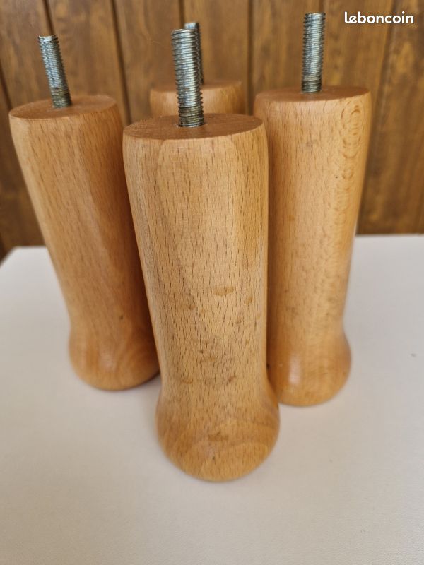 Pieds de meuble, sommier ou lit en bois (image 1)