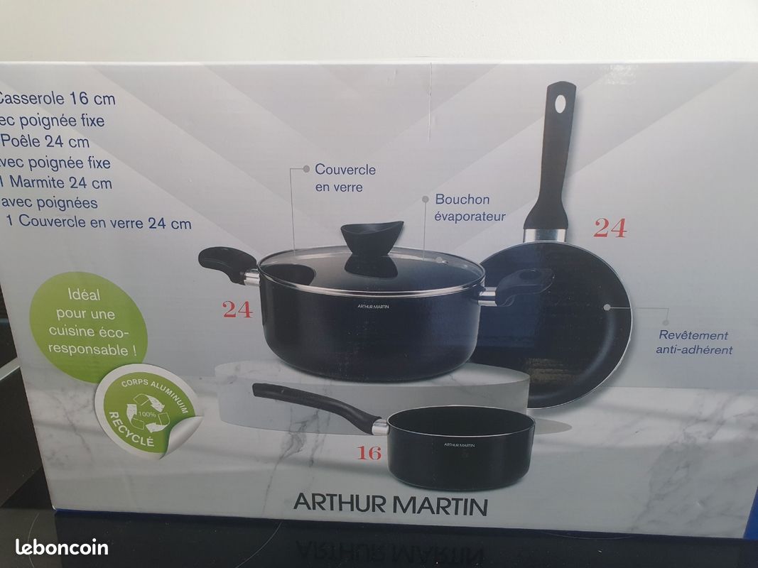 Lot de 4 poêles neuves Arthur Martin (image 2)