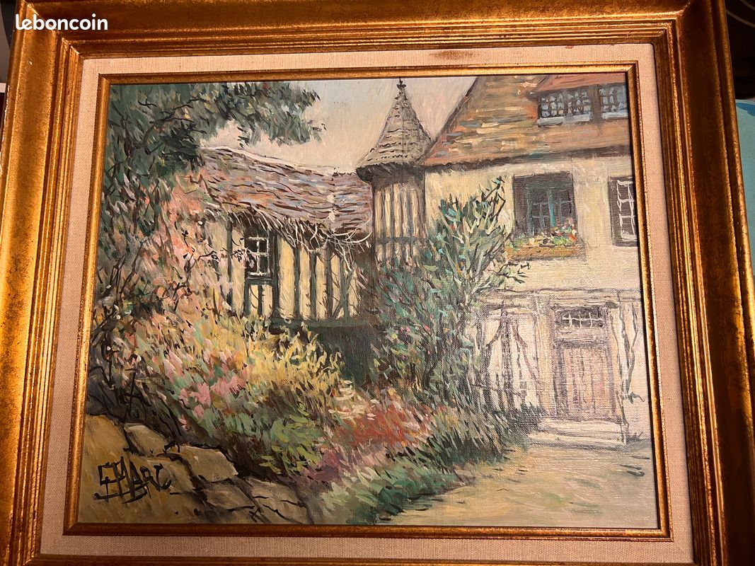 Peinture sur toile signée Marc Ecole française du XXe siècle (image 5)