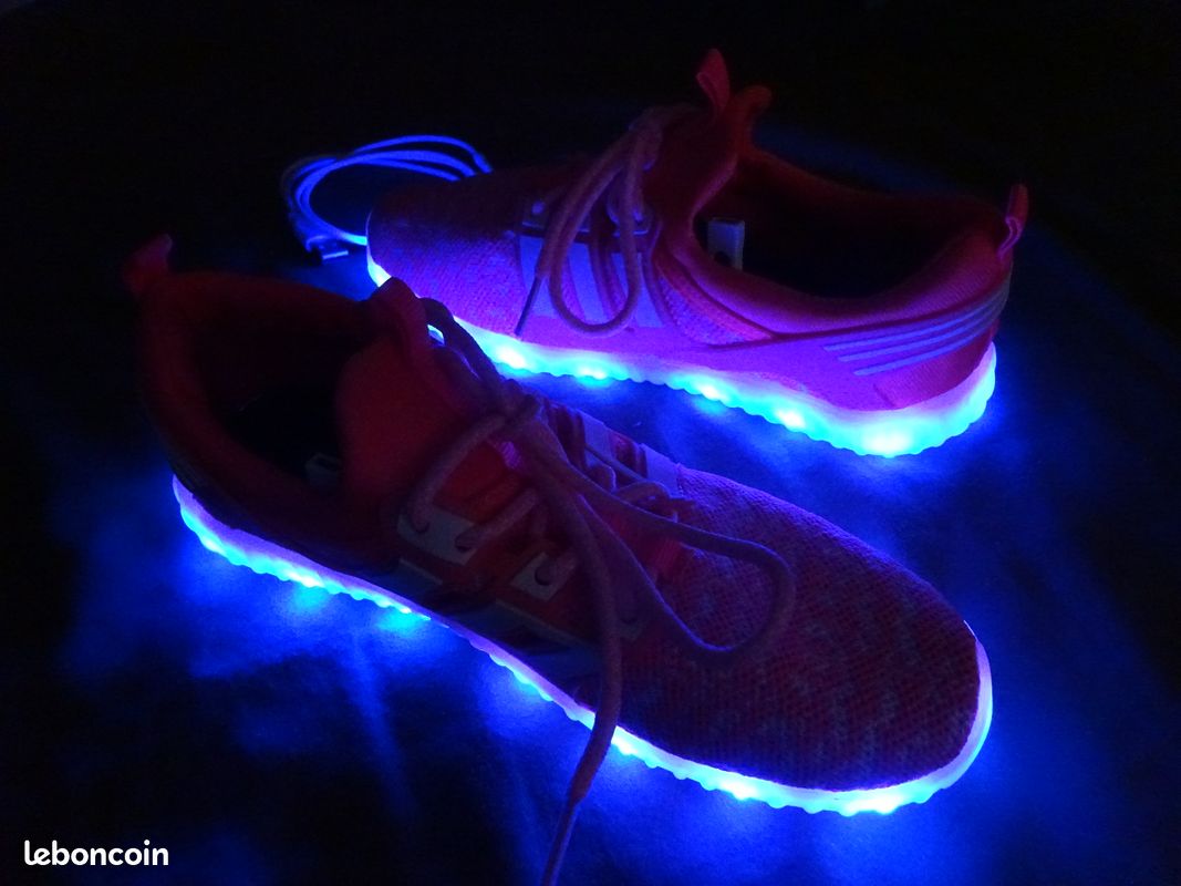 Baskets Running Lumineuses Rose Fille | La Halle