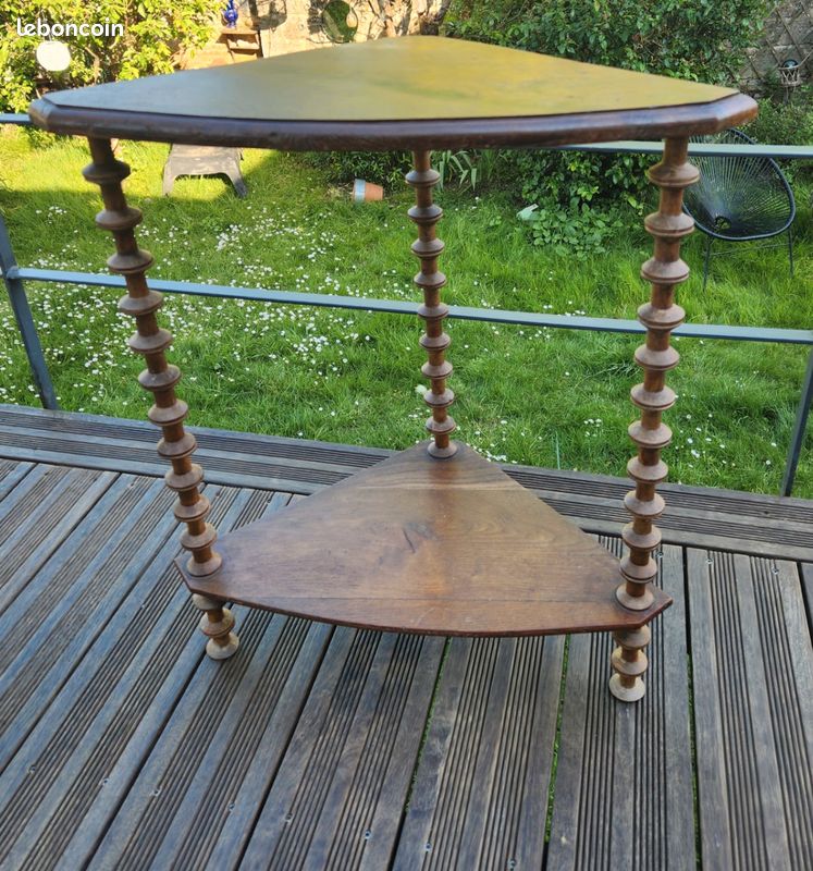 Étagère d'angle en bois tourné : vintage (image 5)