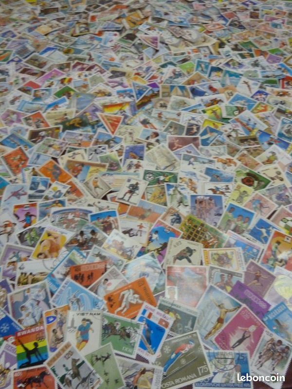 (ATO) SPORT. GROSSE COLLECTION de plus de 2000 TIMBRES TOUS DIFFÉRENTS, en provenance de nombreux pays (image 5)