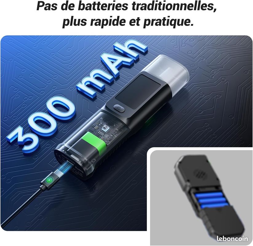 Éthylotest électronique Rechargeable USB-C – Alcootest numérique avec écran  LCD, Affichage BRAC MG/L, Modes Contact & sans Contact, 10 Embouts –  Voiture & soirées