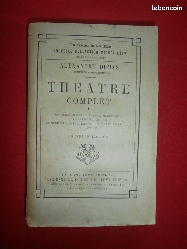 Oeuvres Théatre complet d'A.Dumas 1889 (image 2)