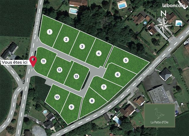 Terrain 1 235 m² Saint Jammes