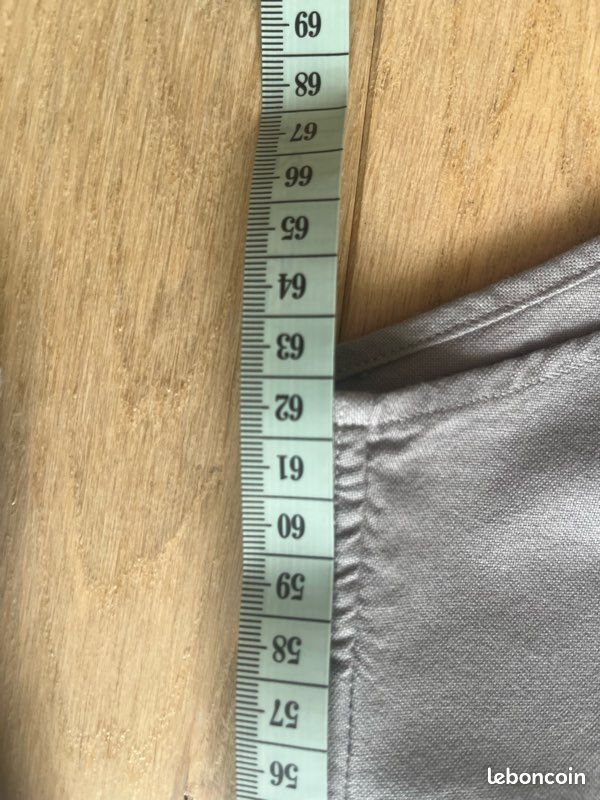 Chemise Ralph Lauren grise logo bleu taille S très bon état (image 6)