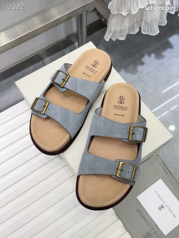 Brunello Cucinelli daim bleu clair neuves (image 6)
