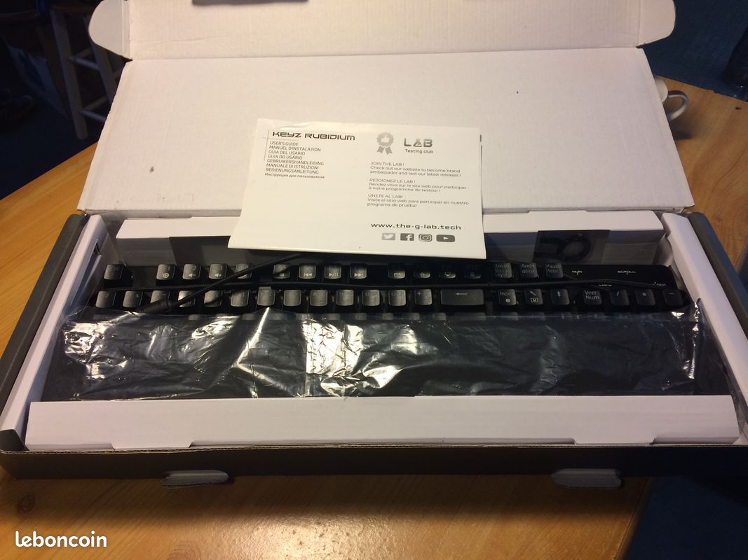 Clavier gamer filaire The g-Lab KEYZ-RUBIDIUM French Layout (image 1)