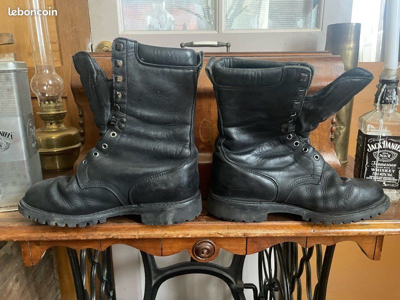 Rangers Militaires Gore-Tex - Cuir Noir - Véritable Caoutchouc - T42 (image 2)
