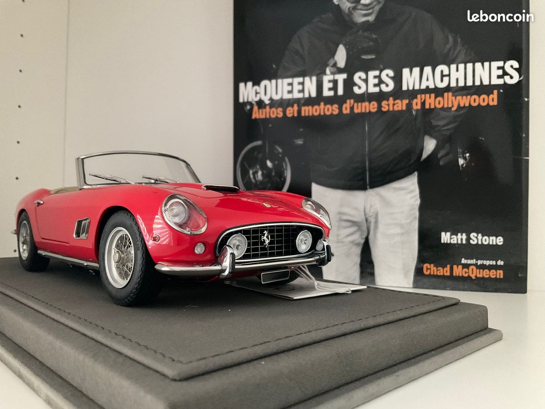Rare. Ferrari 250 GT California swb 1960. Rosso/intérieur cuir tabac. Limited édition (épuisé) 1:18 CMC no looksmart, amalgam, BBR, exoto (Livraison gratuite) (image 16)