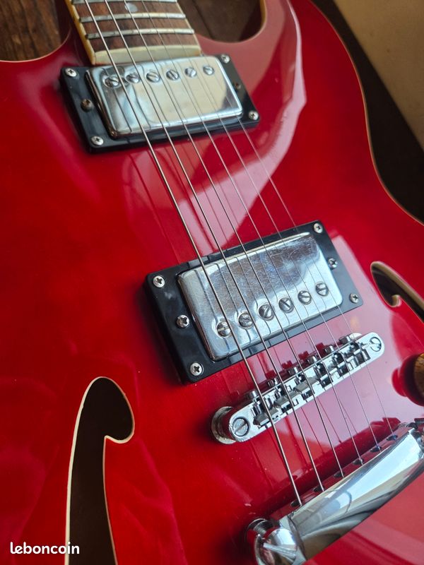 [VDS/ECH] 🎸 Guitare électrique Harley Benton Vintage Series HB-35 Cherry – Demi-caisse type ES335 (image 10)