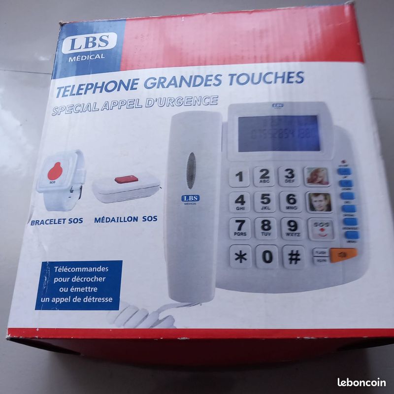 Téléphone fixe grandes touches (image 1)