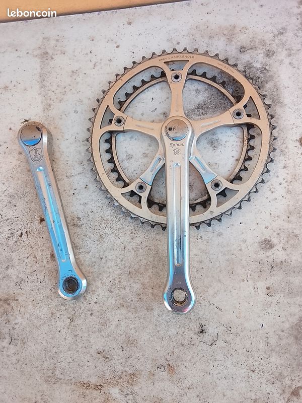 Pédalier Campagnolo Victory Vintage 53/45T - Longueur Bras 170 Mm - Compatible Square Taper - Occasion