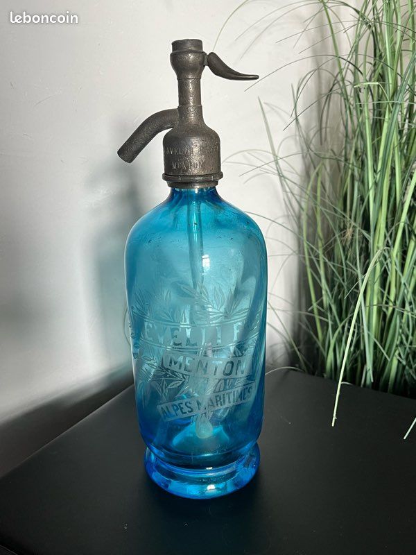 Ancien Siphon Menton Alpes Maritimes Bleu (image 1)