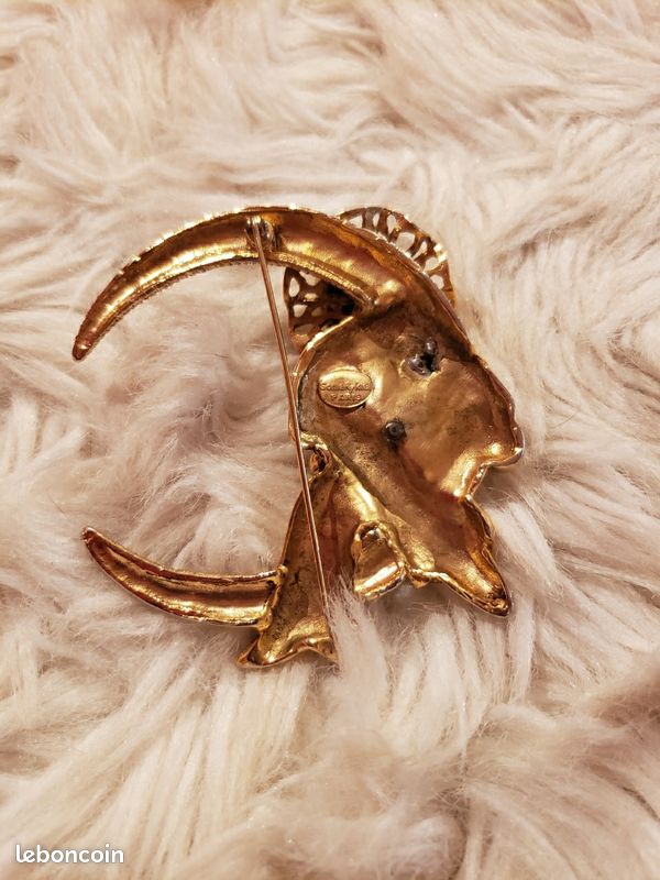 Broche Sonia Rykiel Bonhomme Marin - Violet, Plastique Et Acier, Neuve Sans Emballage