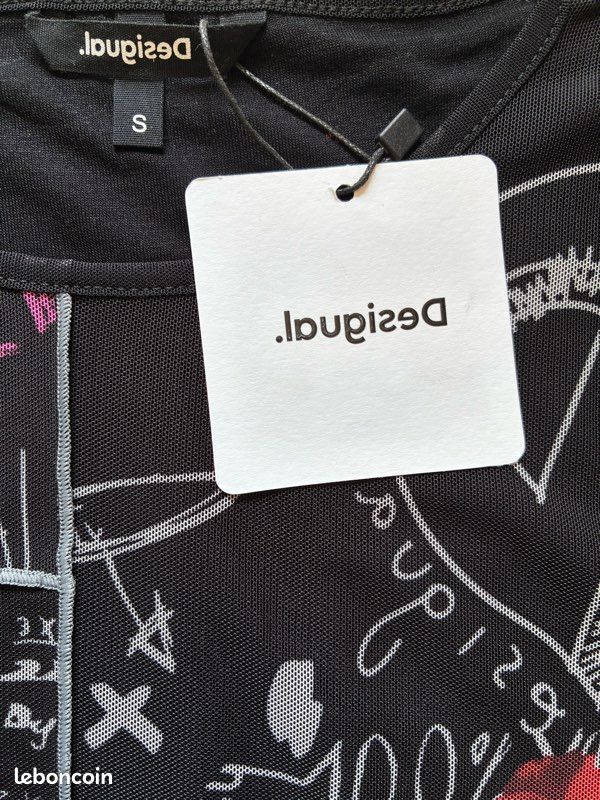 Superbe haut Desigual : Achat occasion | Blouses manches longues (femme) Desigual Noir Très bon état