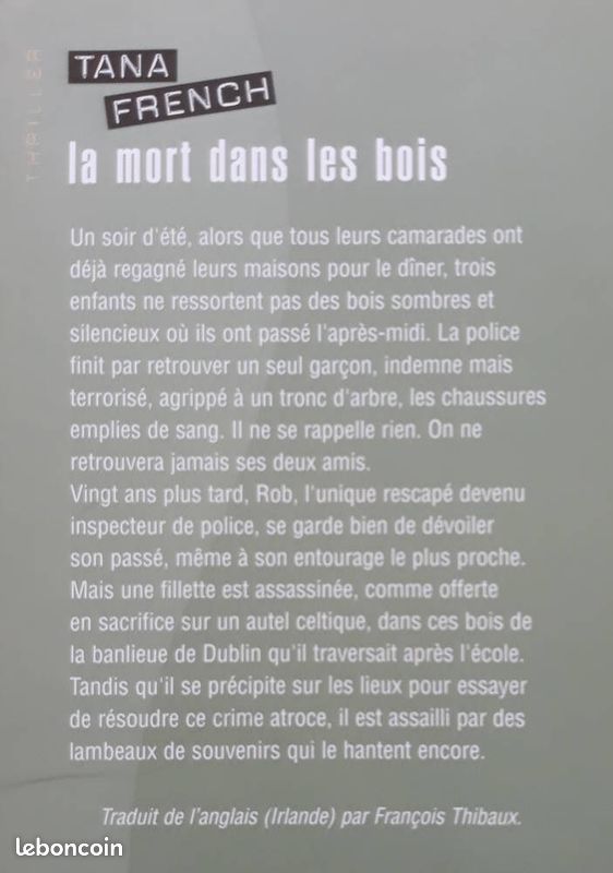 Livre La mort dans les bois - Tana French (image 2)