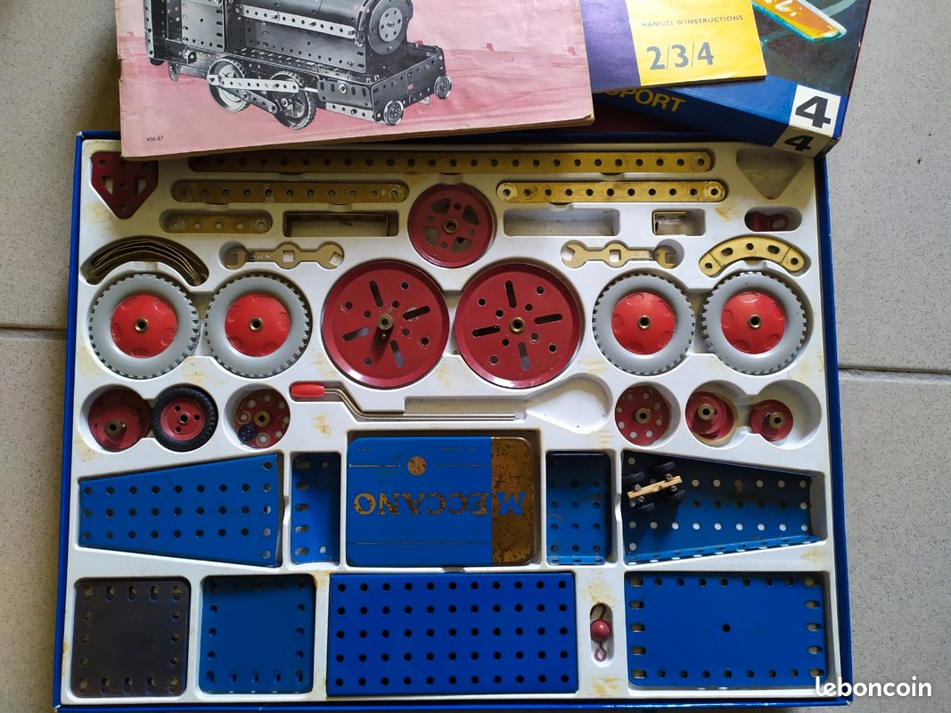 Lot De Pièces Méccano Anciennes - Jeu De Construction Tôle - Occasion Disparates