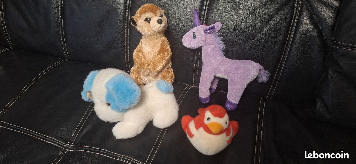 Lot 4 peluches enfant 15/20 cm Prix Ferme 95490 (image 2)