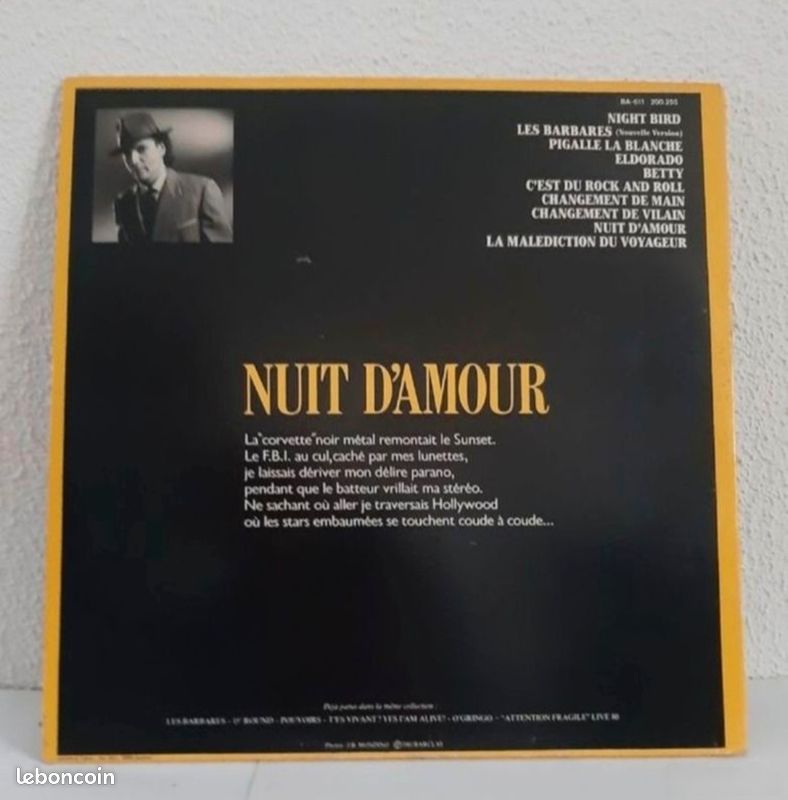 Bernard Lavilliers 33 tours nuit d'amour (image 2)