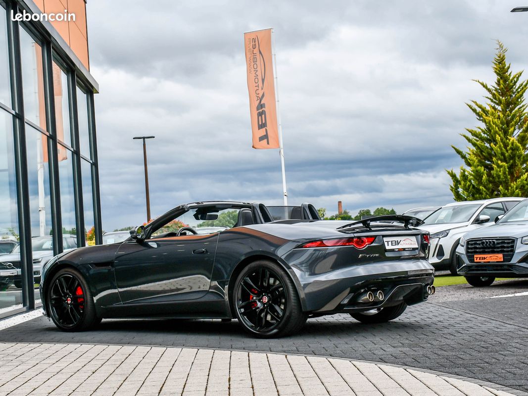 Jaguar F-TYPE R AWD 5.0 V8 550 CV STORM GREY PACK BLACK FULL LED MERIDIAN 1280W SIEGES ELEC A MEMOIRE PACK GRAND FROID CARPLAY (image 2)