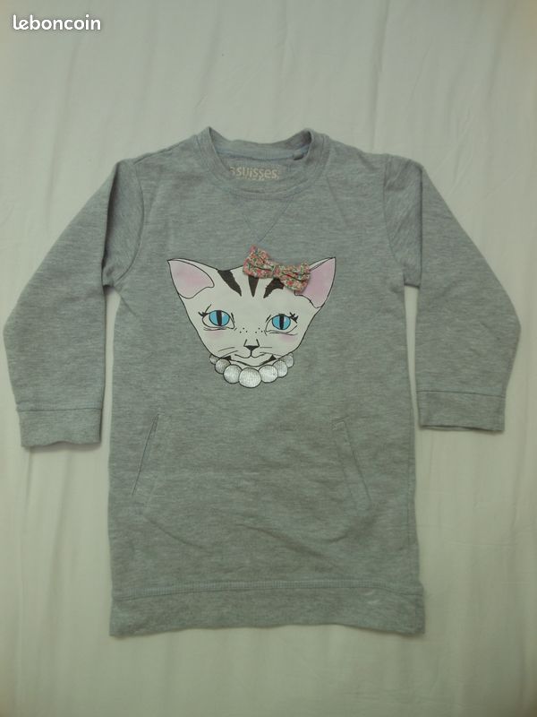 TOUT A 1 EURO Robe sweat en coton - 4 ans (image 1)