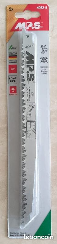 5 lames MPS 4052-5 pour scie égoïne électrique – bois / bois vert & bois de chauffage – neuves (image 1)
