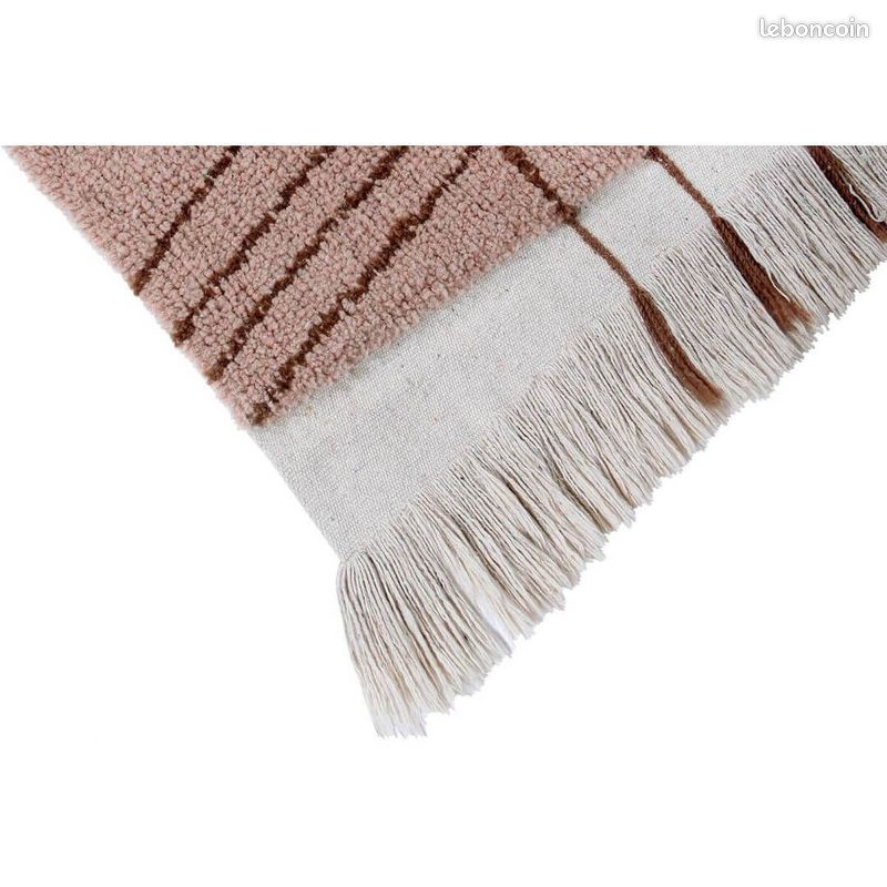 Tapis en laine lavable en machine ethnique pour salon Shuka Rose 200x300 (image 5)