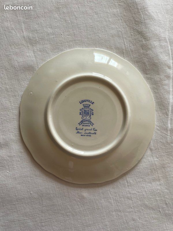Dessous de tasses + pot à lait / Luneville France (image 3)