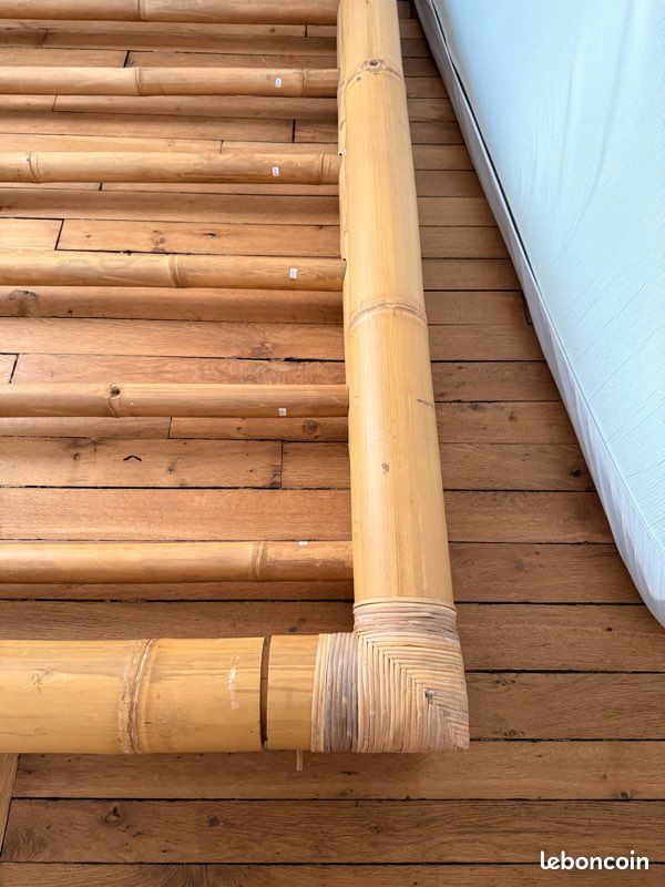 Lit futon en tige bambou 160x200 Tikamoon démontable (image 3)