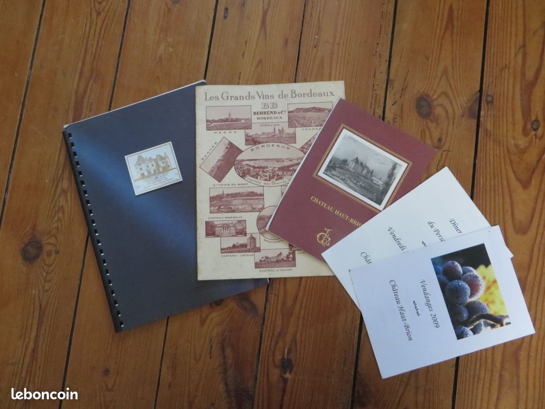 CHATEAU HAUT-BRION – LOT de 2 plaquettes et de 3 menus (image 1)