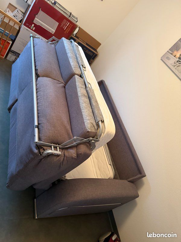 Canapé convertible rapido gris tbé matelas confort (image 6)