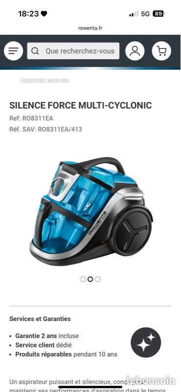 Force Multi Cyclonic Rowenta Silence Force Ro8311ea Aspirateur Rowenta  Silence Force Multi Cyclonic Électroménager