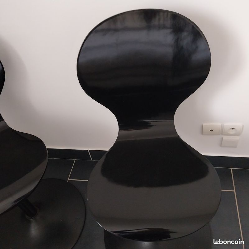 Lot 2 chaises sur tourniquet (hauteur salon ou salle-à-manger) (image 7)